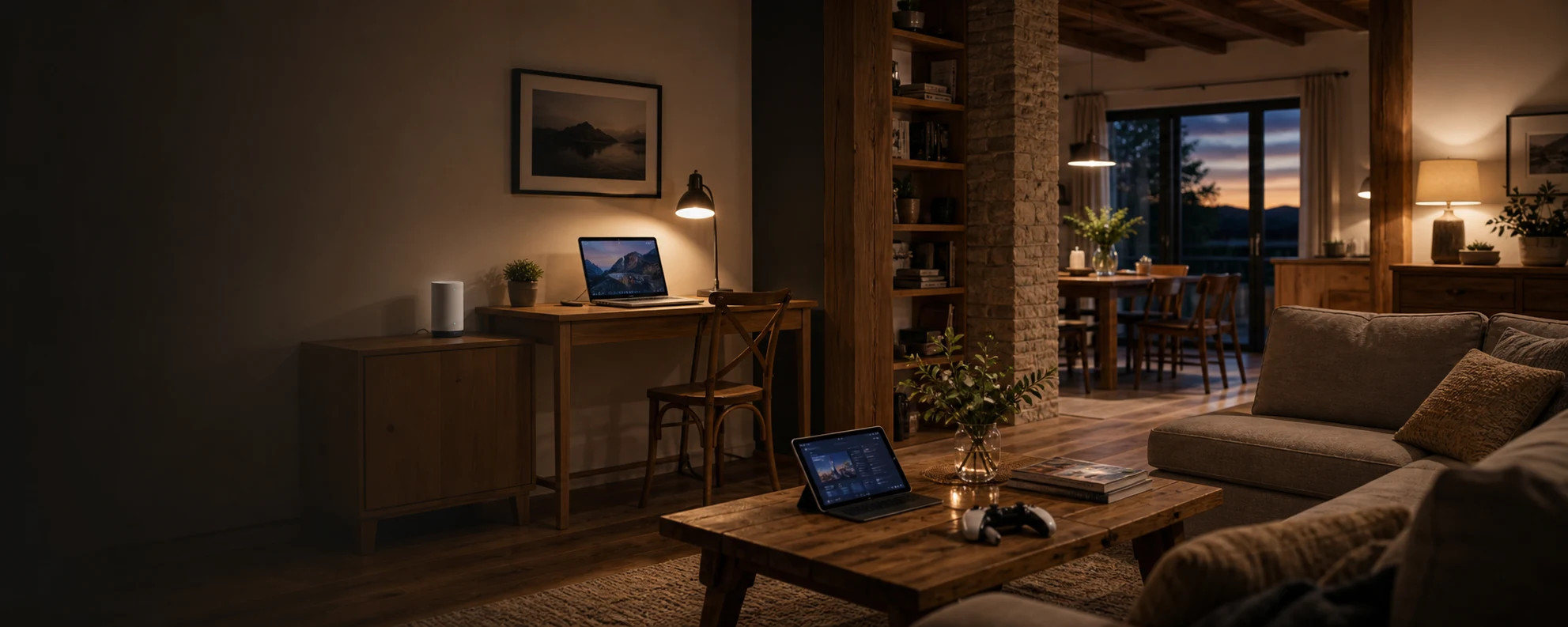 Maison équipée d'un Wi-Fi stable et discret dans plusieurs pièces
